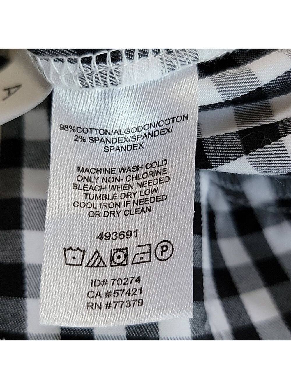 Ann Taylor Factory Black/White Vichy Gingham Checked Ankle Pants Size 8 EUC - Picture 10 of 13